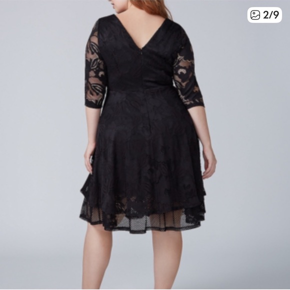 Lane Bryant lace and fishnet black mid length size 20 - Picture 2 of 8